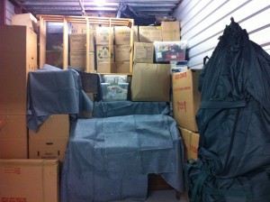 This is what a 10x20 storage unit looks like when it's 3/4 full. Yes, we fit a lot more in there. When we were done, you couldn't see the ceiling, the floor or the walls. It barely closed. It was one giant Jenga puzzle, just waiting for someone to pull the first piece.